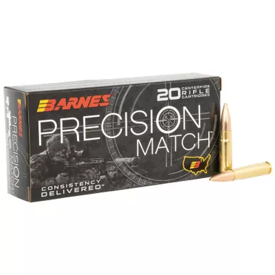 Barnes Bullets 32134 Precision Match 300Blackout 220gr Match Burner OTM BT 20 Per Box/10 Case