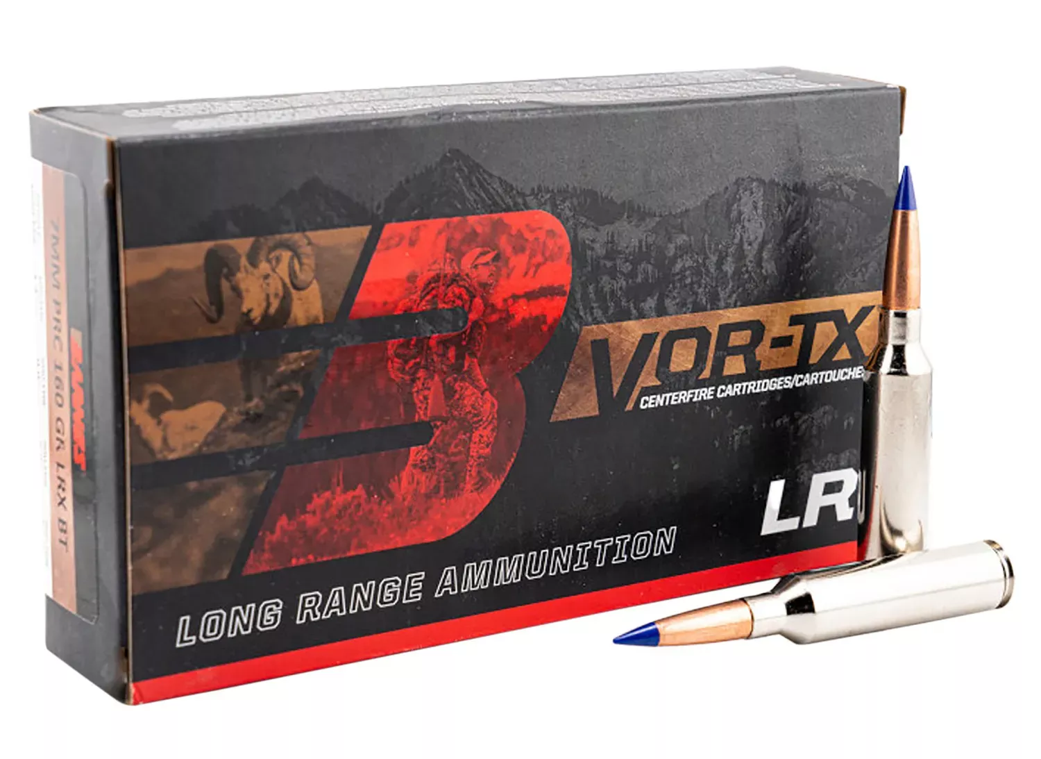 Barnes Bullets VOR-TX LRX 7mm PRC Ammo 160gr LRX Boat Tail 20 Rounds 32245