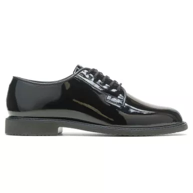 BATES Women's Sentry Black High Gloss Oxford Shoes (E07842)