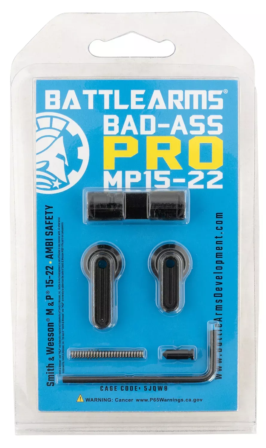 Battle Arms Development Bad-Ass-Pro Reversible Safety Selector Black S&W M&P15-22