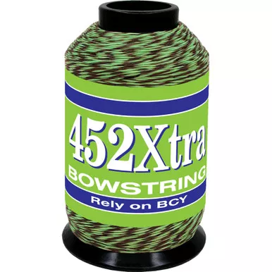 BCY 452Xtra Bowstring Material, 1/4 lbs, Green/Black