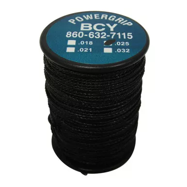 BCY Power Grip Serving String, 0.025 Inches, 50 Yards, Black