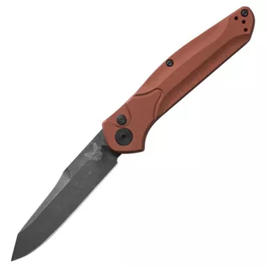 Benchmade Auto Osborne Burnt Copper Aluminum 3.4" Reverse Tanto Blade