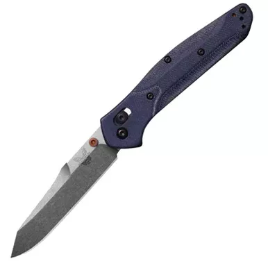 Benchmade Osborne Folding Denim Micarta 3.4" Reverse Tanto Blade