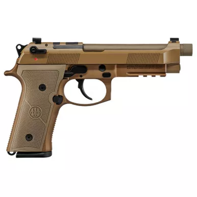 Beretta USA JS92M9A4G M9A4 9mm Luger 5.10" Threaded Barrel 10+1, Flat Dark Earth Cerakote Polymer Frame, Serrated Steel Optic Cut Slide, Polymer Grip & Decocker Safety