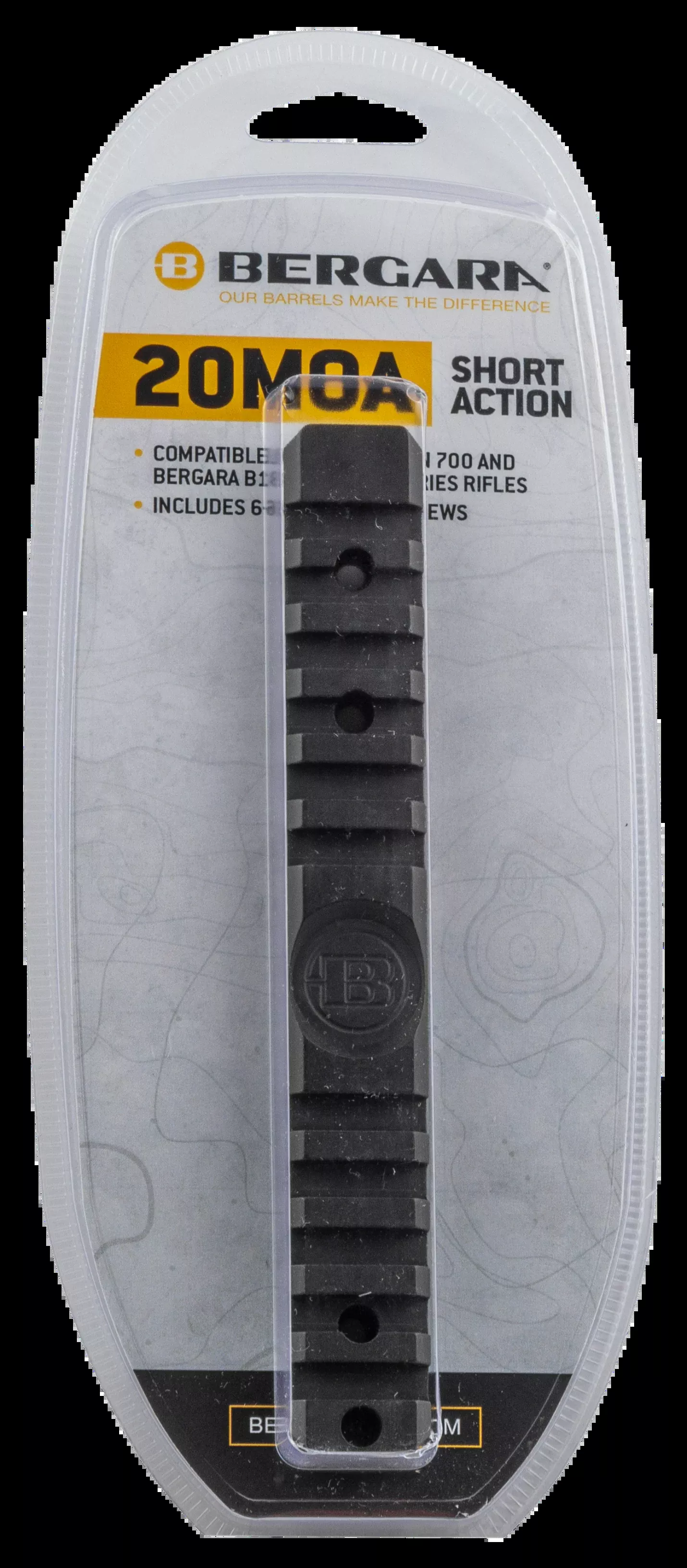 Bergara 20moa Picatinny Rail - Bergara/rem 700 Sa Black