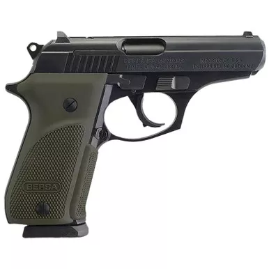 Bersa T380PMC Thunder Combat Sub-Compact Frame 380 ACP 15+1, 3.50" Black Steel Barrel, Matte Black Serrated Steel Slide & Aluminum Frame w/Beavertail, Olive Wrap-Around Grip