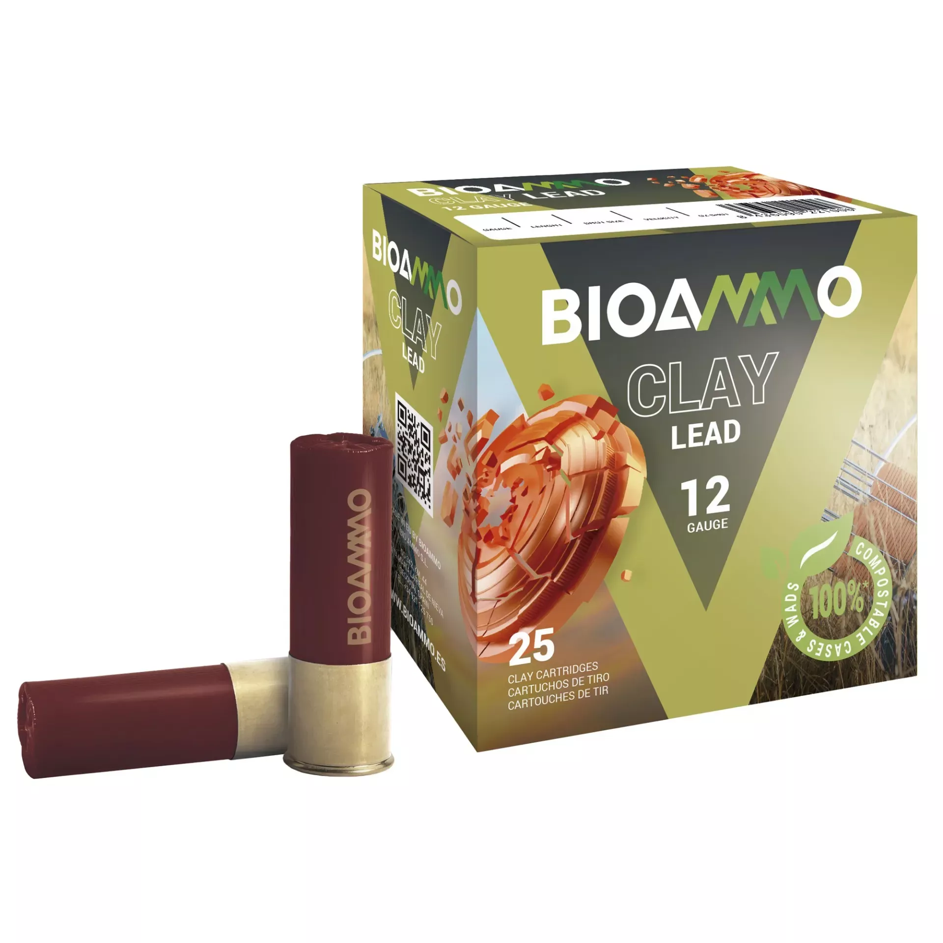 BioAmmo Rex Competition 12 Gauge Ammo 2.75 in #7.5 25 Rounds BR2875