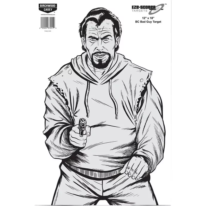 Birchwood Casey EZE-Scorer Target Bad Guy 12×18 in. 10 pk.