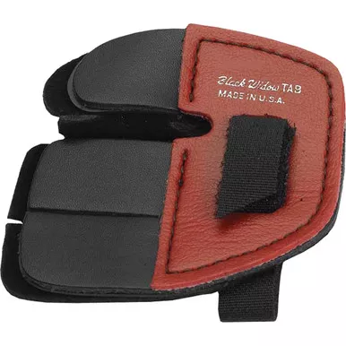 Black Widow Super Leather Shooting Tab Split Finger, Black