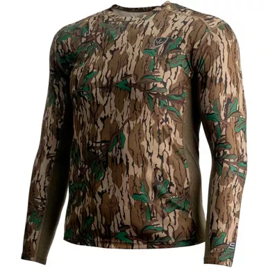 Blocker Outdoors Finisher Turkey LS Performance Tee, Mossy Oak Greenleaf Camo