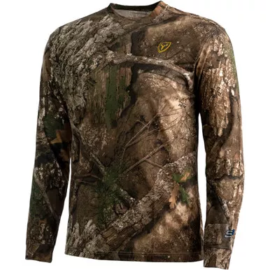 Blocker Outdoors Fused Cotton LS Shirt, Realtree APX Camo