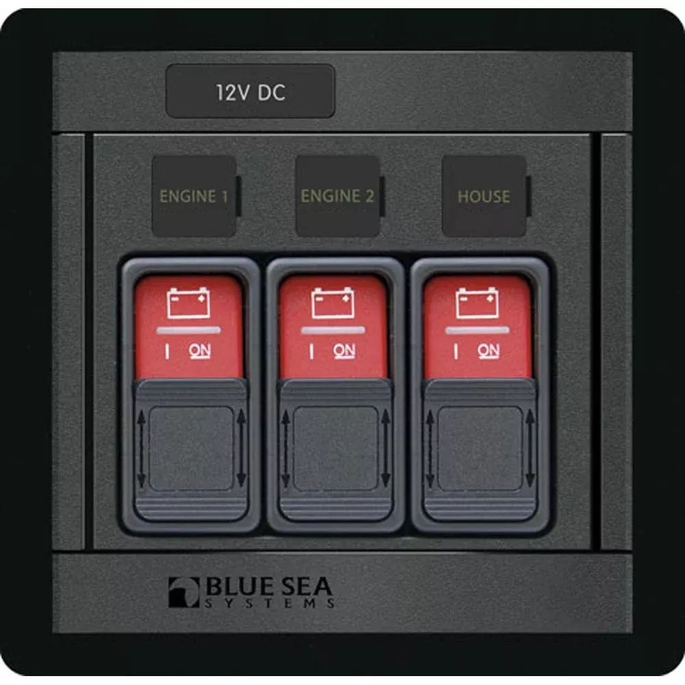 Blue Sea 1148 Remote Control Panel w/(3) 2145 Remote Control Contura Switch