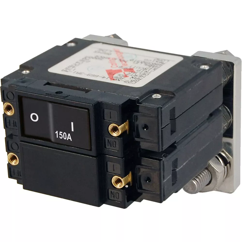 Blue Sea 7475 C-Series Flat Rocker Circuit Breakers, Single and Double Pole-150 Amp
