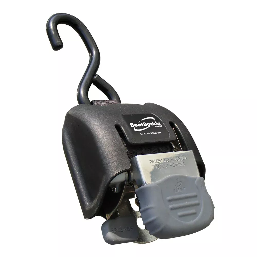 BoatBuckle G2 Retractable Transom Tie-Down – 2″-43″ – Pair – Stainless Steel