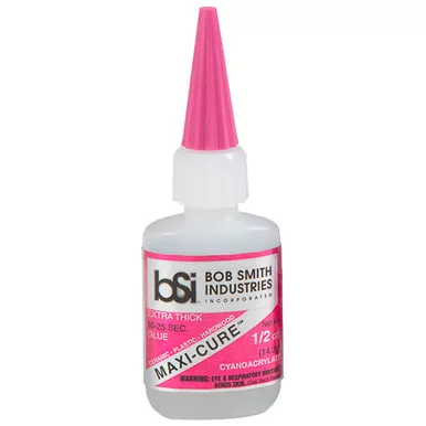 Bob Smith Industries BSI 111 Maxi-Cure Glue for Fletching and Inserts, 1/2 Ounce, Red