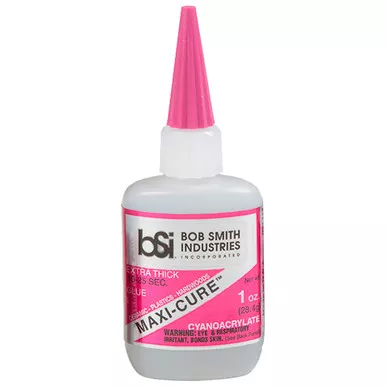 Bob Smith Industries BSI 112 Maxi-Cure Glue for Fletching and Inserts, 1 Ounce, Red