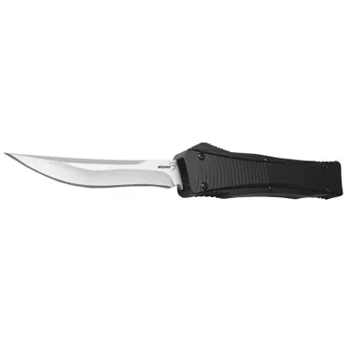 Boker 06EX243 3.35" Plain D2 Steel Blade Black Aluminum Handle