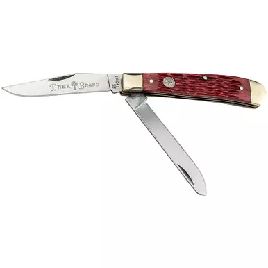 Boker 110825 Trapper 2.0 Clip Point/Spey Plain D2 Steel Blade Red Jigged Bone Handle