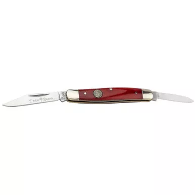 Boker 110844 Pen Knife Traditional Pen/Spear Plain D2 Steel Blade Smooth Red Bone Handle