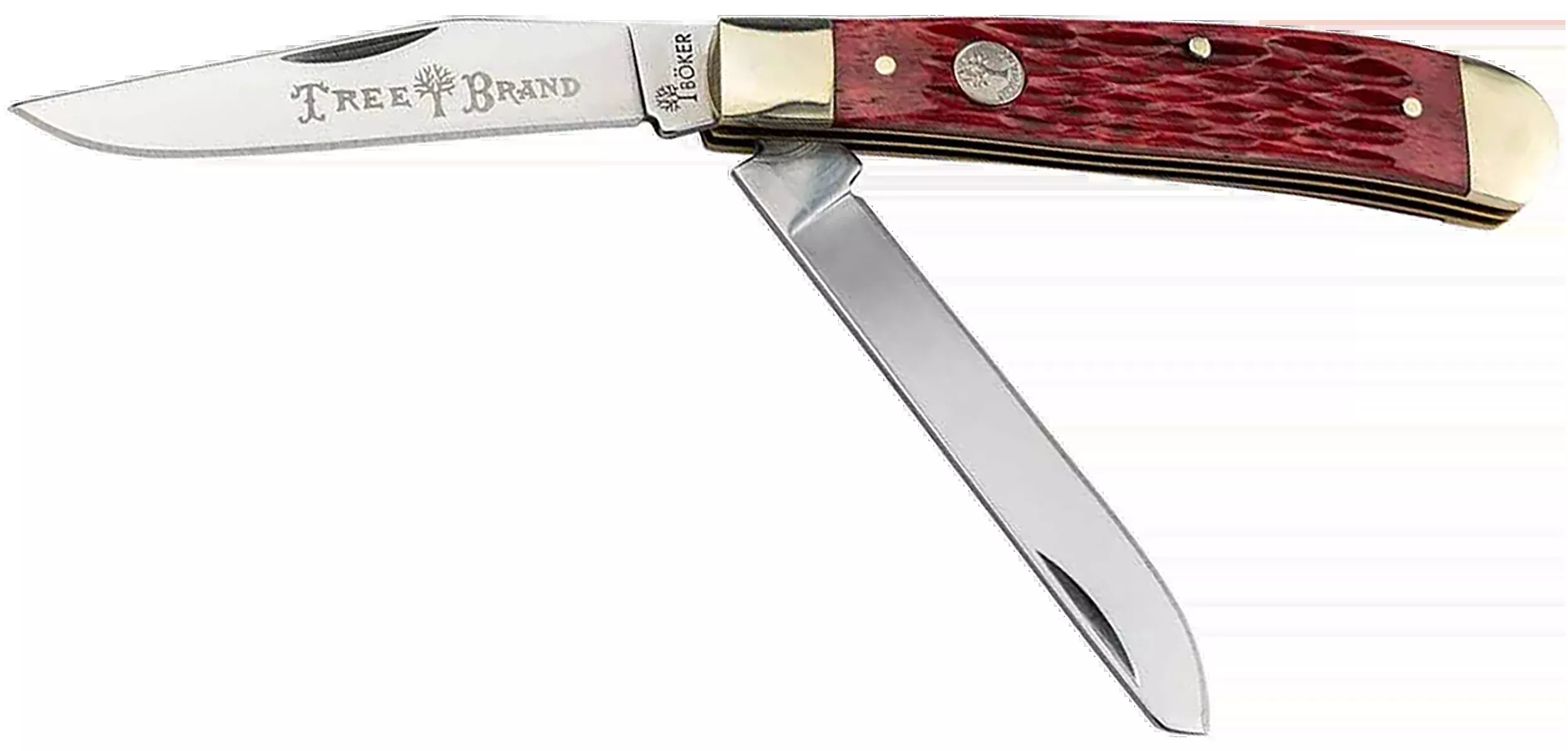 Boker Trapper, Bok 110825 Trad Ser 2.0 Trapper Jigged Red