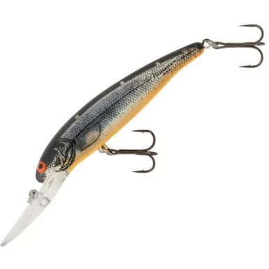 Bomber Deep Long A Minnow 25A Jerkbait/Trolling Hard Minnow Silver Flash Black Orange