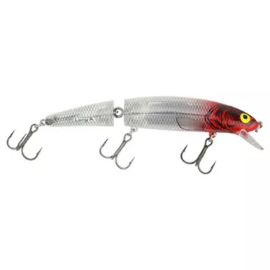 Bomber Jointed Long A 4 1/2" 5/8 Oz Silver Flash Red Head