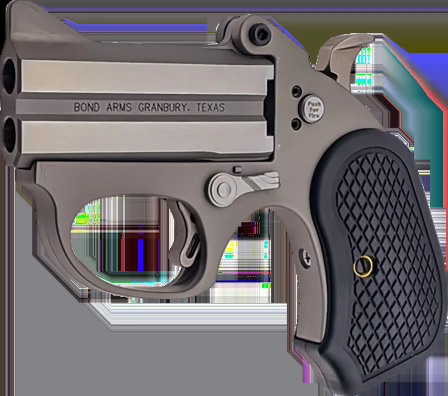 Bond Arms Honey-B Rough Stainless .22 Magnum Derringer 2Rd 3″ Barrels Blade Front Sight Single Action Black Grip BAHB22MAG