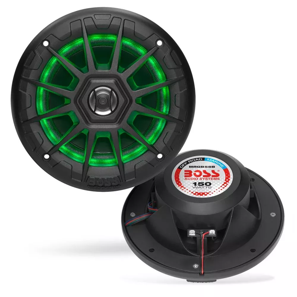 Boss Audio MRGB55B 5.25″ Marine Speakers w/RGB Lighting – Black