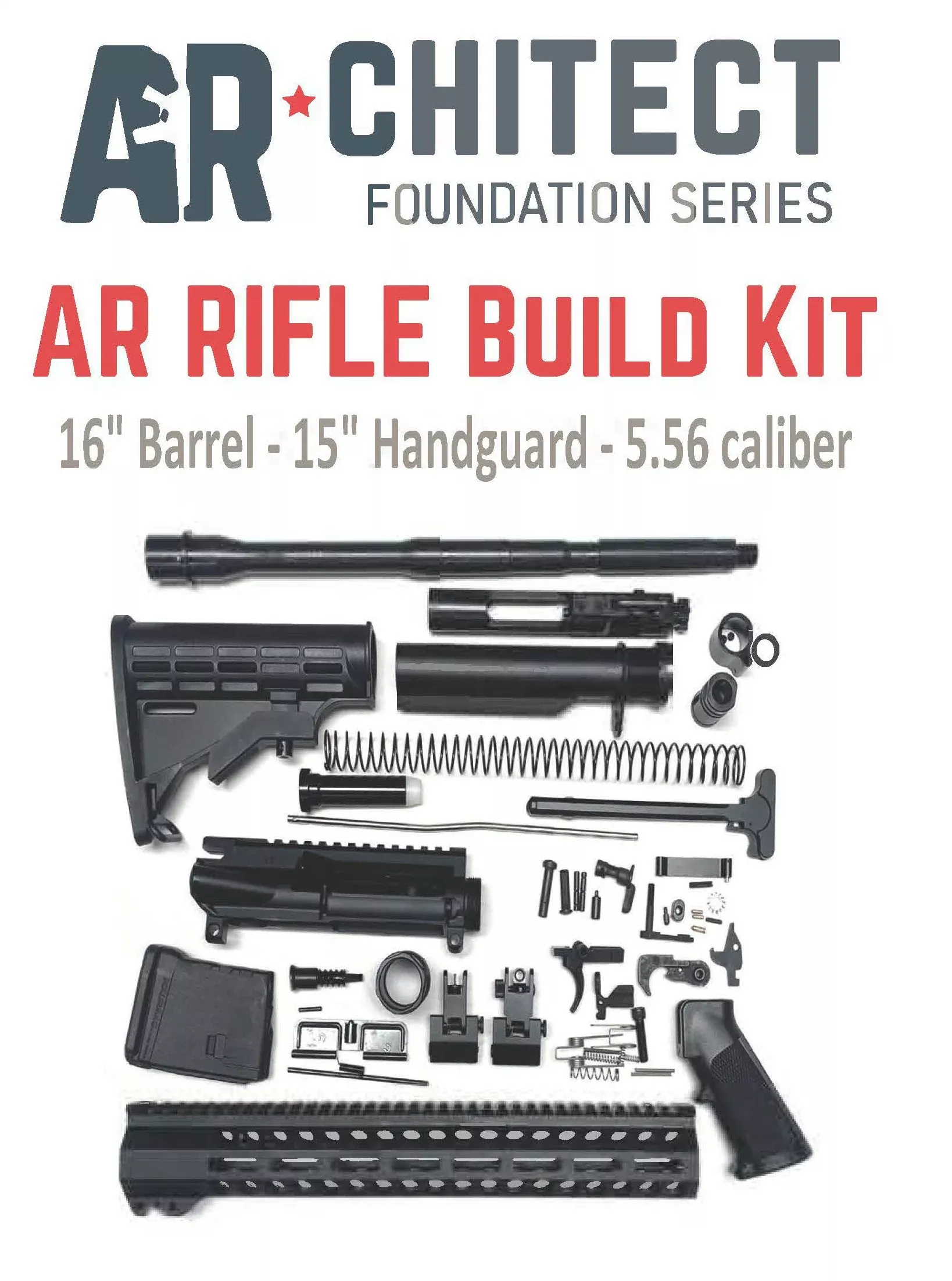 Bowden Tactical Ar Rifle Build Kit, Bowden J27115 Ar Rifle Build Kit 15" Hg