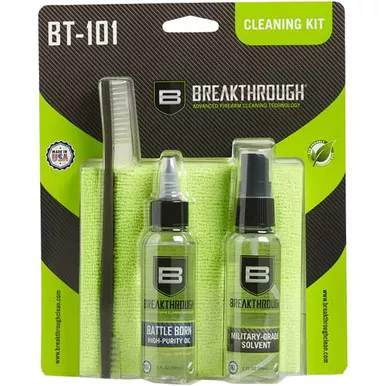 Breakthrough BT-101 Basic Cleaning Kit with Military Grade Solvent, 2 Ounce Bottle and 2 Ounce High Purity Oil, Clear