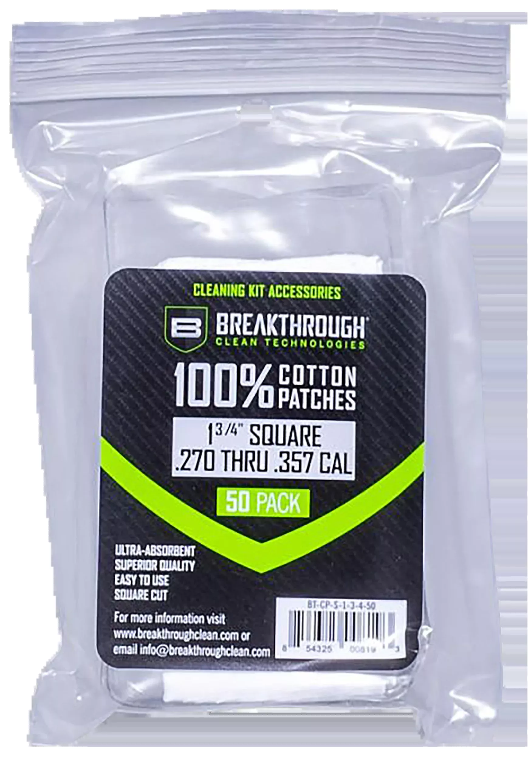 Breakthrough Clean Square, Brkthru Bt-cp-s-1-3/4-50Sq Ptchs 270/357 50pcs