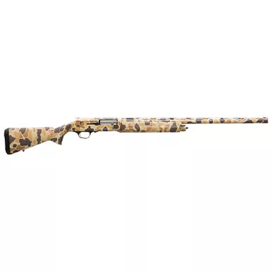 Browning 0119082005 A5 12 Gauge 26" Barrel 3.5" 4+1 Full Coverage Vintage Tan Camo, Textured Synthetic Stock With Close Radius Pistol Grip