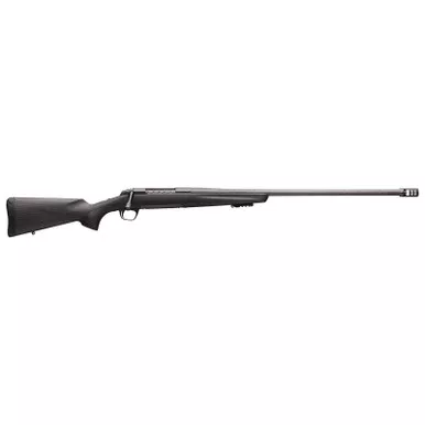 Browning 035543299 X-Bolt Pro Long Range 6.8 Western 3+1 26" Skip Fluted Heavy Barrel, Recoil Hawg Muzzle Brake, Spiral Fluted Bolt, Carbon Gray Elite Cerakote, Natural Carbon Fiber Stock