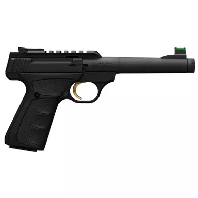 Browning 051534490 Buck Mark Plus Camper SR 22 LR 10+1 6" Steel Threaded Barrel, Matte Black Optic Ready/Serrated Steel Slide & Aluminum Frame, Black Ultragrip FX Grips
