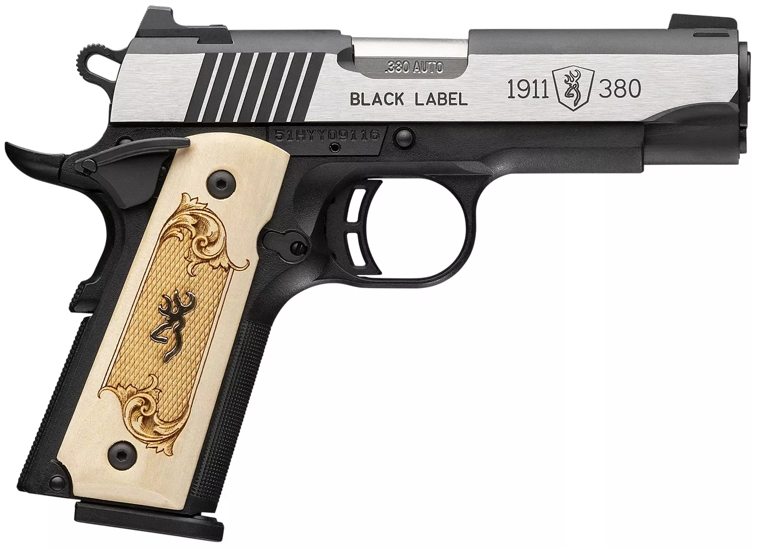 Browning 1911-380 Black Label Medallion Maple 380 ACP Pistol 3.63″ Matte 051999492