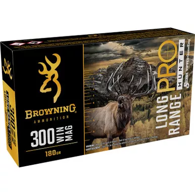 Browning Ammo B192503002 Long Range Pro 300Win Mag 180gr 20 Per Box/10 Case