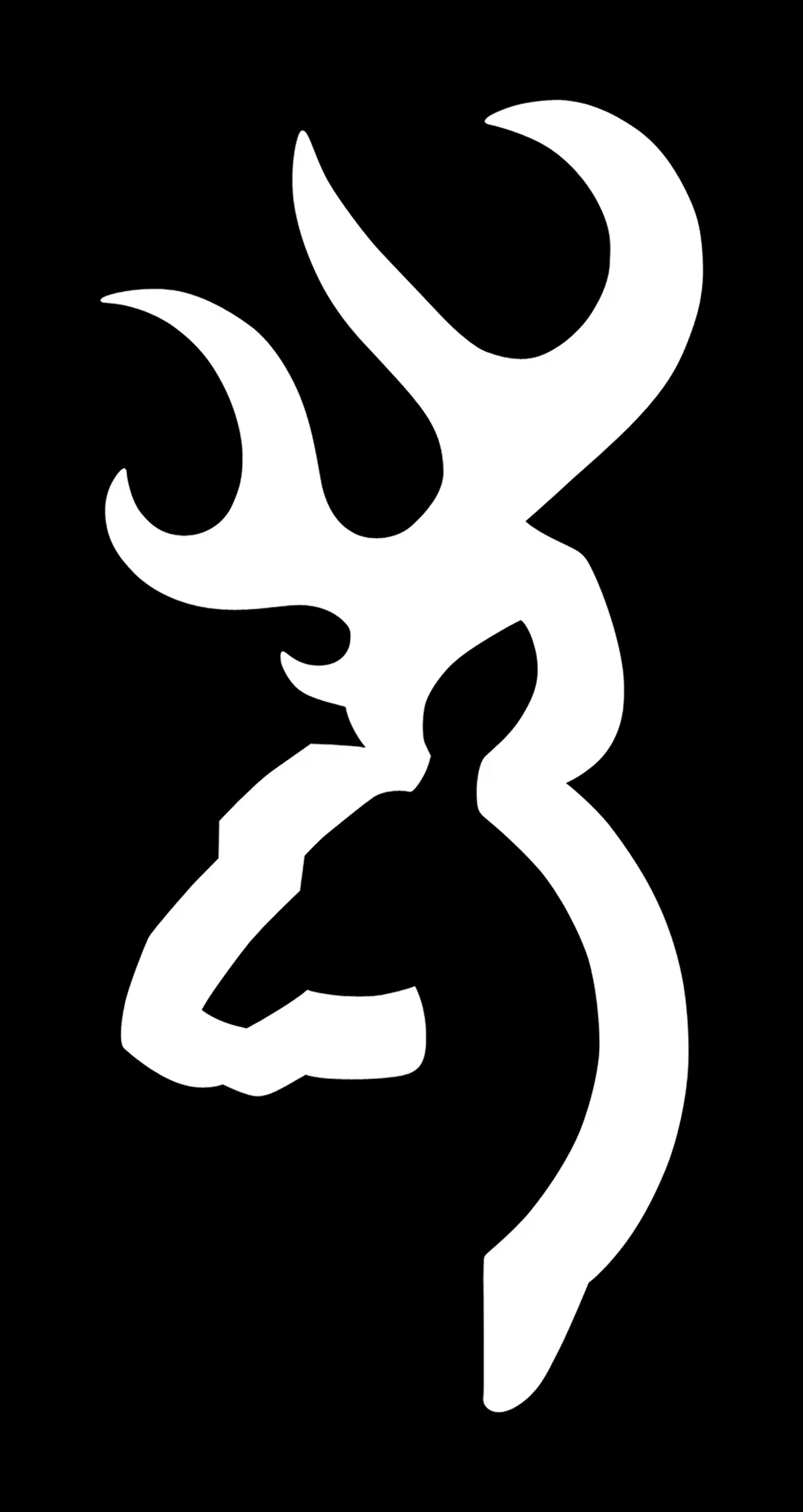 Browning Buckmark, Brn 3922004716 Decal Buckmark 6" White