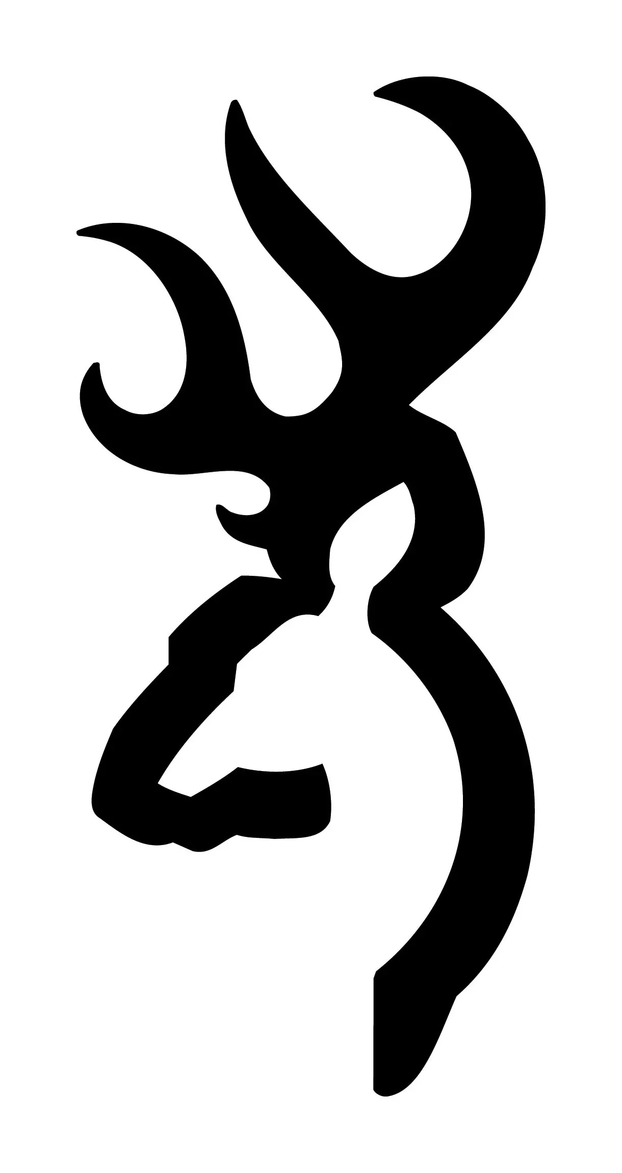 Browning Buckmark, Brn 3922009914 Decal Buckmark 4" Blk