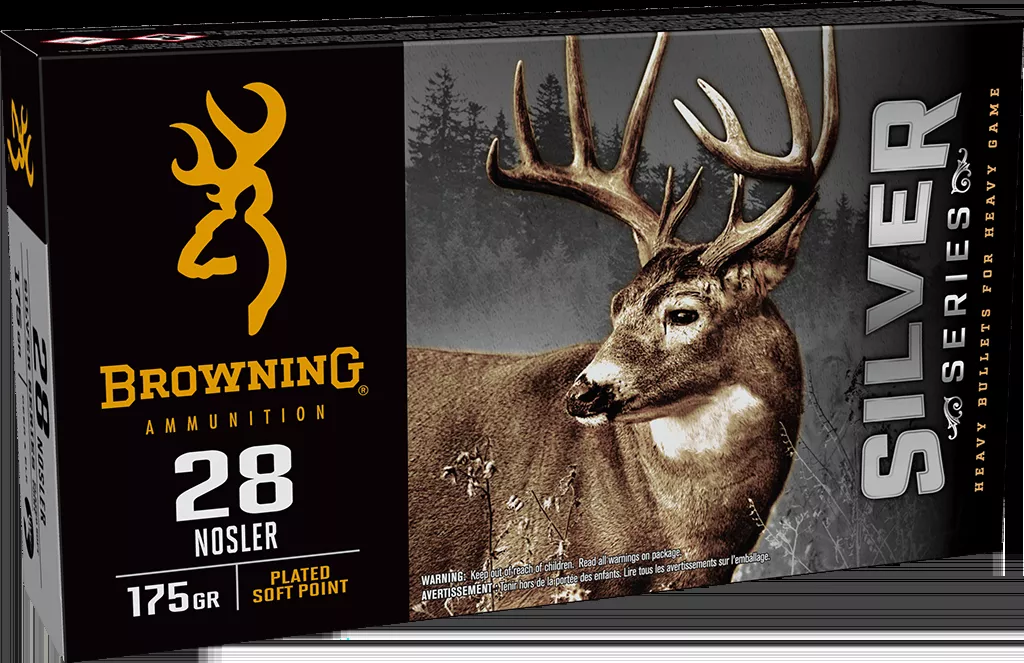 Browning Silver Series 28 Nosler 175grn Plated Soft Point 20 Rounds Per Box