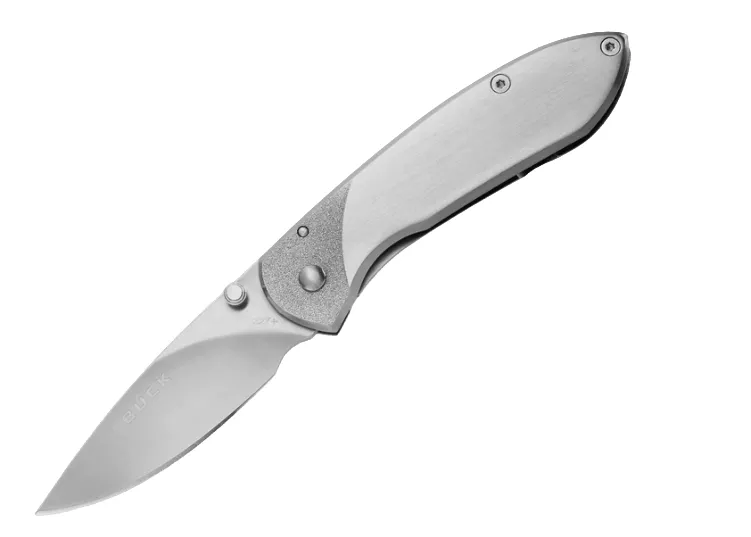 Buck 327 Nobleman Folding Knife 2.62" SS Drop Point Aluminum Satin 5834