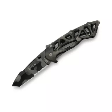 Buck 870 Bones Folding Knife Tanto Blade - Tiger Stripe Camo