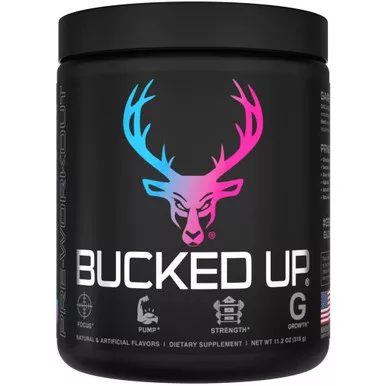 Bucked Up 1001114 Pre-Workout Miami, 30 Serving Tub, Black