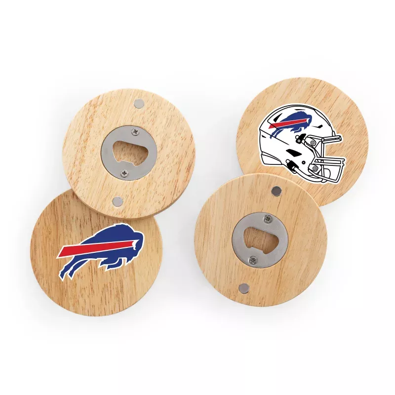 Buffalo Bills – Coasters with Bottle Openers Set of 4