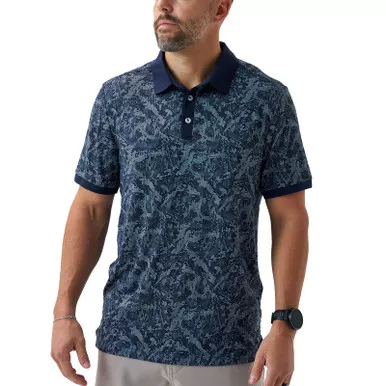 BURLEBO Blade Collar Digi Camo/Navy Polo (PBC-DIGC-NVY)