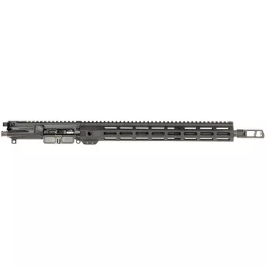 Bushmaster 0040011BLK Bravo Zulu Complete Upper 5.56x45mm NATO 16" CMV Nitride, Black, Flat Top Aluminum Rec, 14" BFI M-LOK Handgaurd, Snake Charmer Muzzle Brake, Mid-Length Gas, Fits AR-15