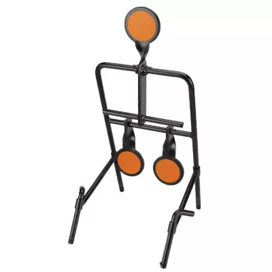 Caldwell 1071002 Resetting Handgun Resetting Steel Target Black/Orange Circle Illustration Impact Enhancement Motion 3.50"