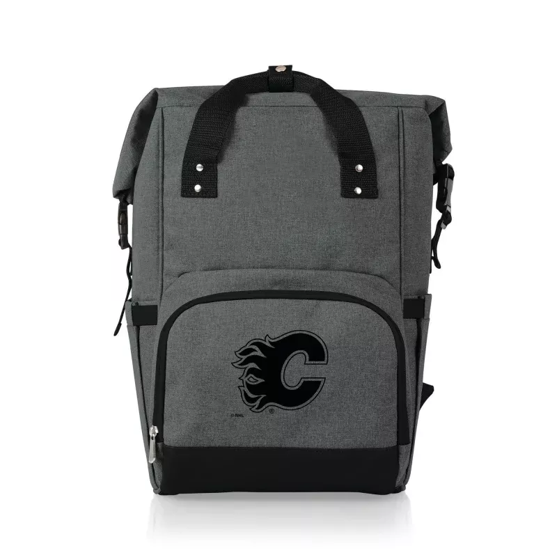 Calgary Flames – On The Go Roll-Top Backpack Cooler