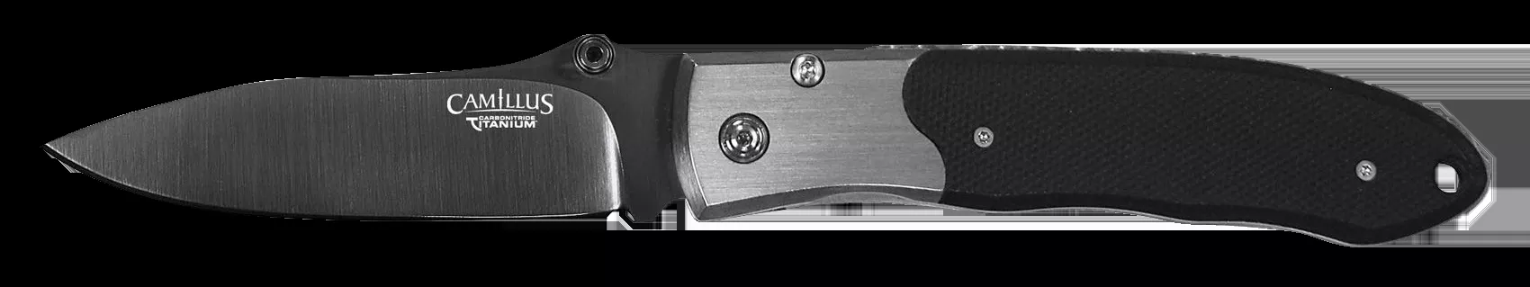 Camillus Pristine 3" Folding Drop Point Plain Black VG-10 Carbonitride Titanium Non-Stick Blade