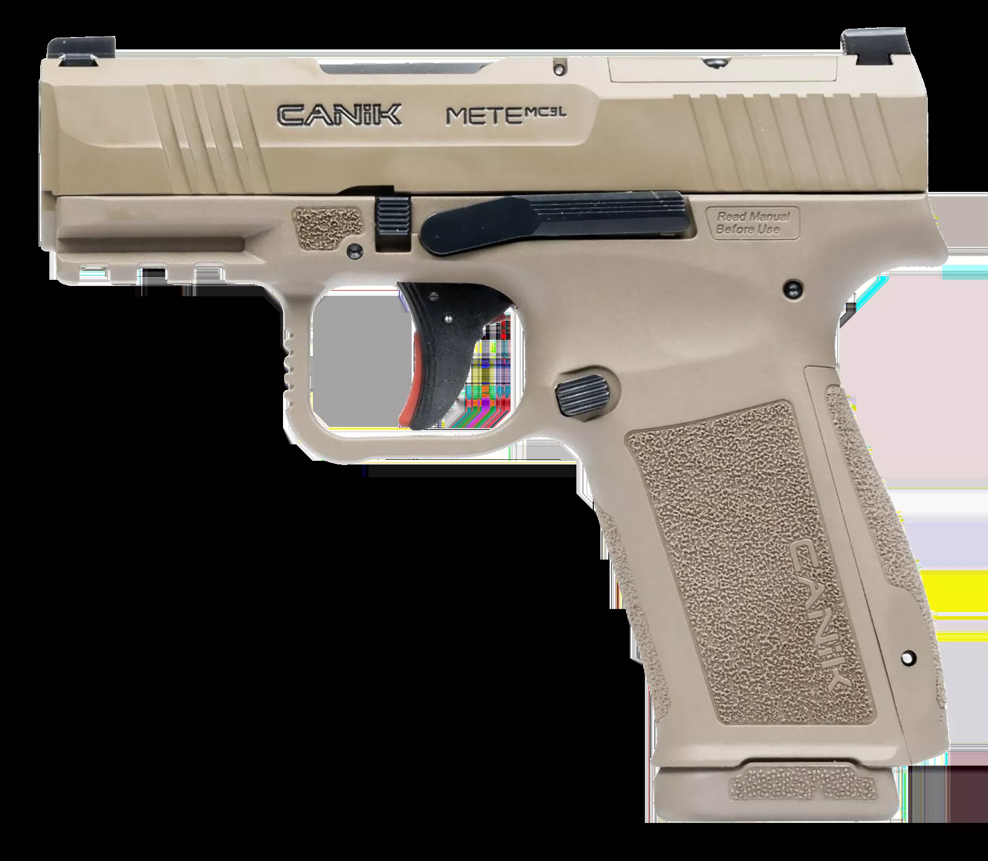 Canik Mete MC9L *CA Compliant 9mm Pistol 3.18″ FDE/Desert Cerakote HG7884CAD-N